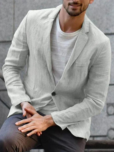 Moderne linnen blazer voor de trendbewuste man