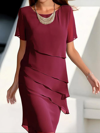 Geplooide chiffonjurk