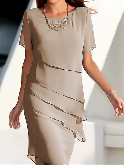 Geplooide chiffonjurk
