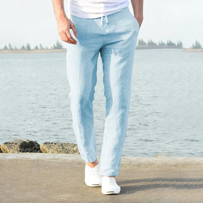 Heren zomer/lente linnen broek - lichtgewicht en ademende stijl - Paris Project - comfort en casual elegantie